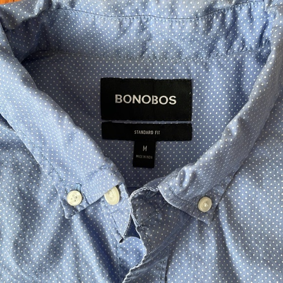Bonobos Washed Button Down small blue dot Sz Med - Picture 2 of 6